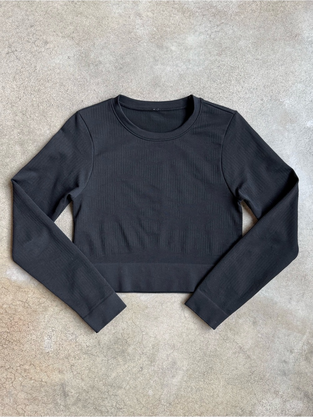 DSG Black Seamless Long Sleeve Fitted Crop Top